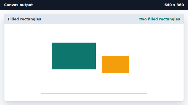 An amber rectangle appears to the right of the teal one.