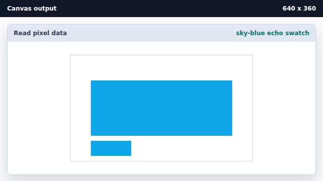 A small swatch at the bottom matches the panel color exactly because it was filled from the read pixel.
