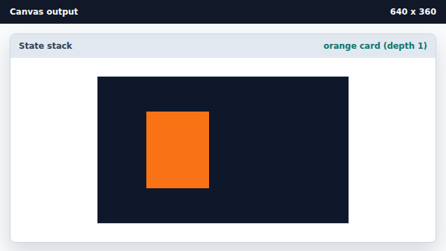 An orange card appears in the upper left of the navy scene.