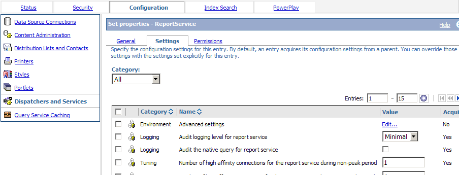 Set properties and then Settings