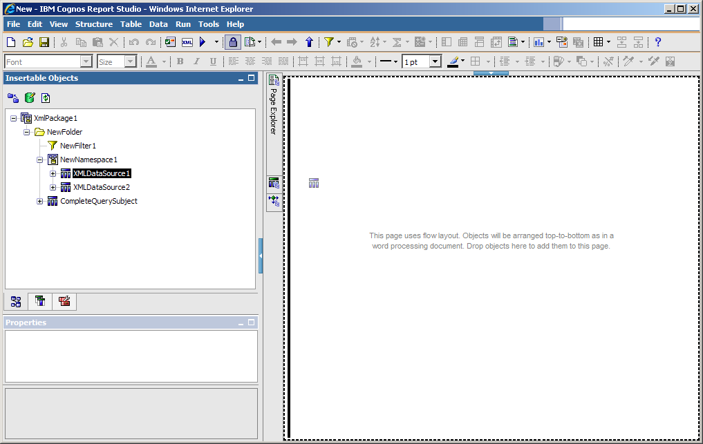 drag a query subject to report design