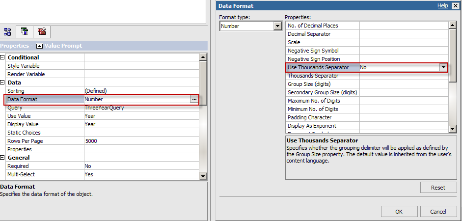 turn off thousands separator