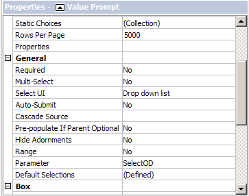drop down properties