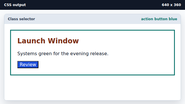 The Review button becomes a blue call-to-action.