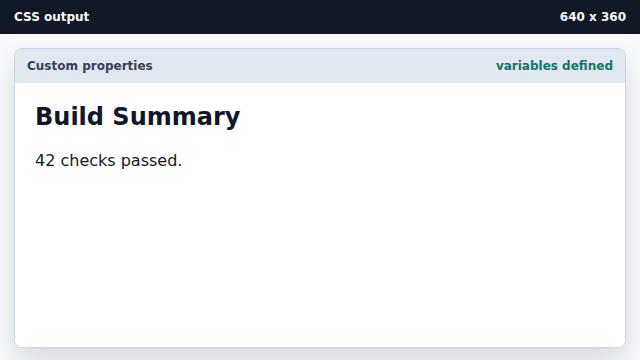 The card still uses browser defaults until the variables are read.