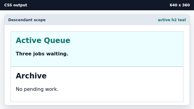 Only Active Queue turns teal.
