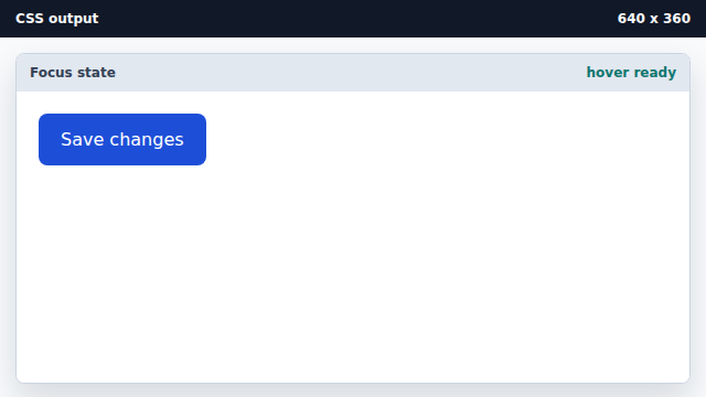 The preview shows the hover rule as the next possible state.