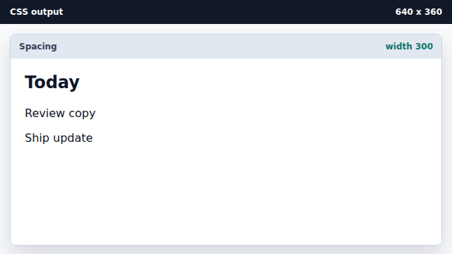 The task section takes a stable width.