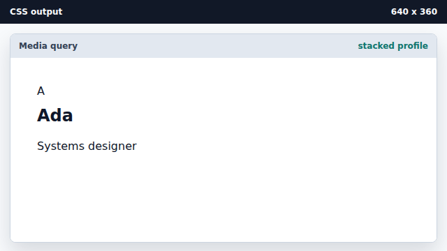 The profile content stacks with spacing.