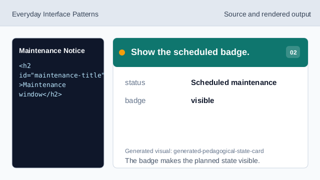 The badge makes the planned state visible.