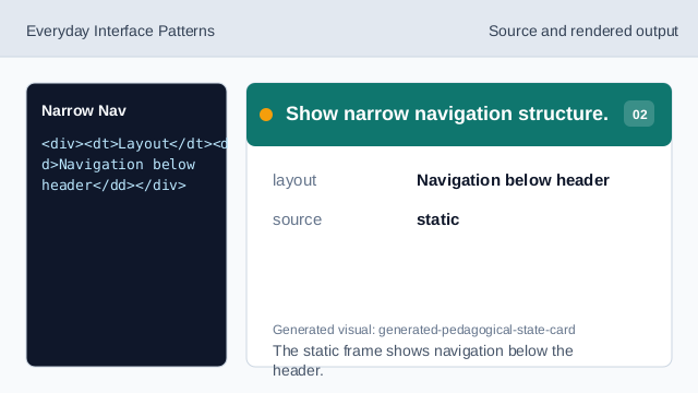 The static frame shows navigation below the header.