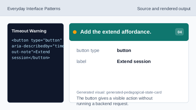 The button gives a visible action without running a backend request.