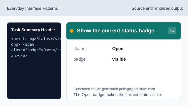 The Open badge makes the current state visible.
