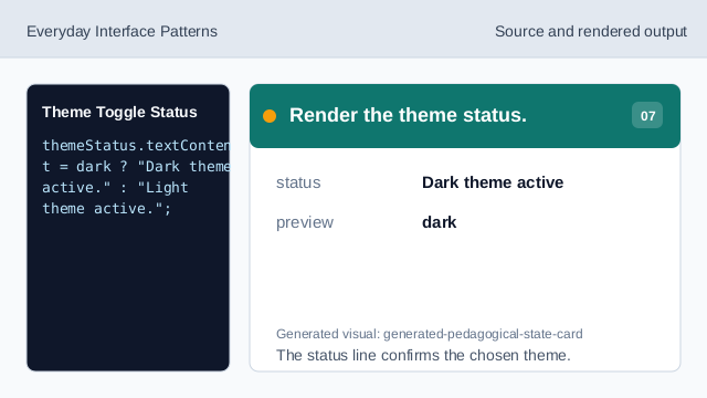 The status line confirms the chosen theme.