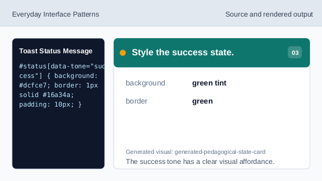 The success tone has a clear visual affordance.