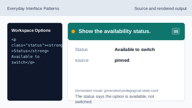 The status says the option is available, not switched.