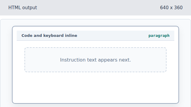 An empty instruction paragraph appears.