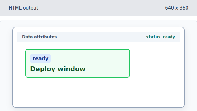 The card shows a ready status badge.