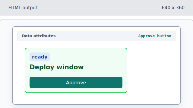 An Approve action appears inside the card.