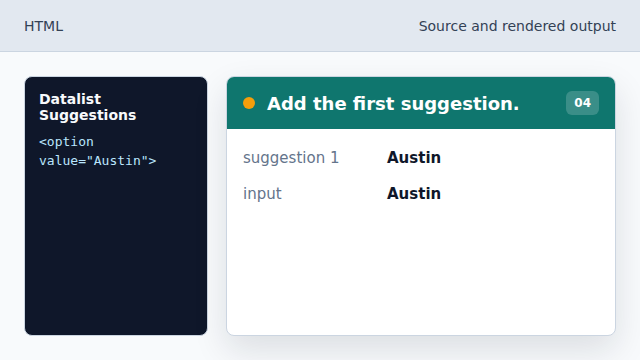 Austin appears as a native suggestion and also matches the current value.