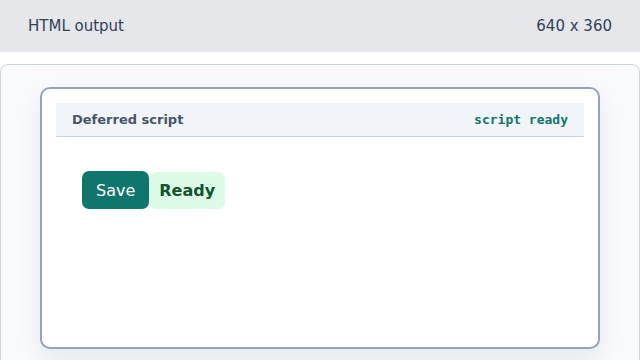 The status updates to Ready after the body is complete.