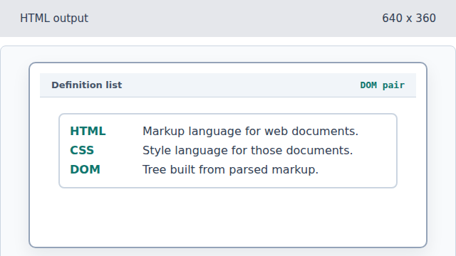 The glossary shows three term-definition rows.