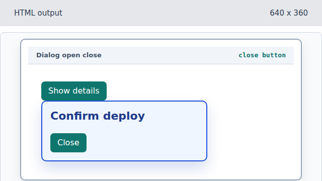 The open dialog shows a Close button.