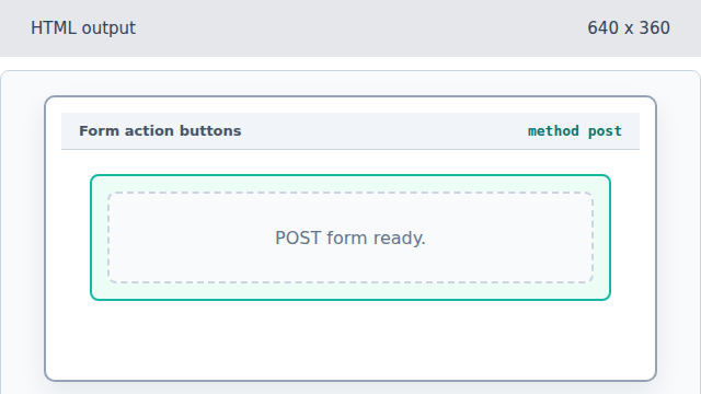 The order form is ready to post data.