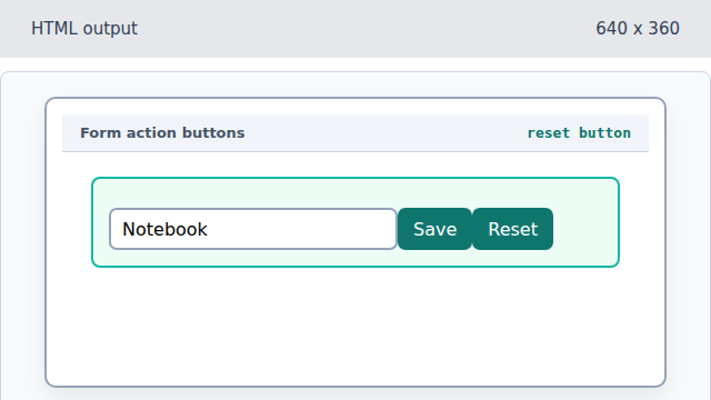 Save and Reset buttons are both visible.
