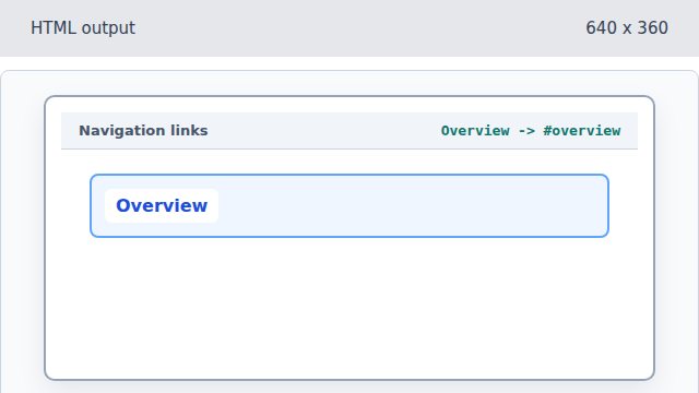 The nav bar shows an Overview link.