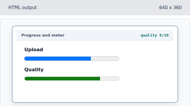 A meter bar shows quality at 8 out of 10.