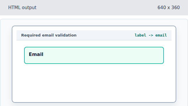The form shows an Email label.