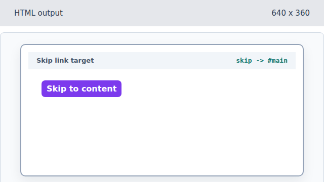 A Skip to content link appears before the page navigation.