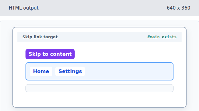 An empty main content region appears below navigation.