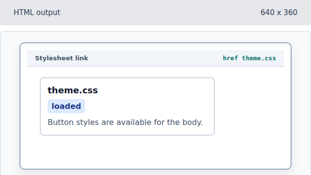The theme.css resource is ready to load.