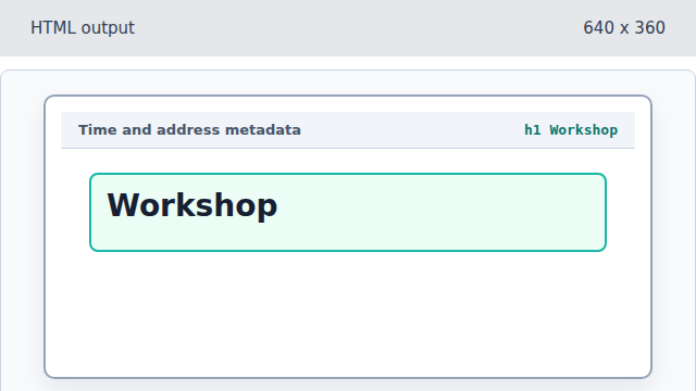 The event card shows a Workshop heading.
