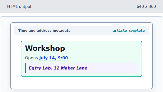The complete Workshop event card is visible.
