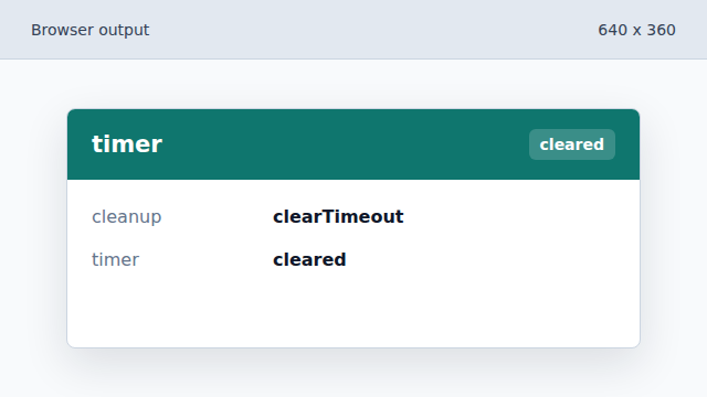 finally runs cleanup after success or failure.