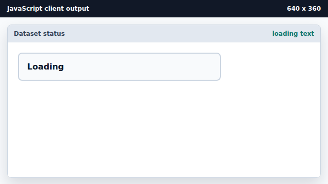 The card text changes to Loading.