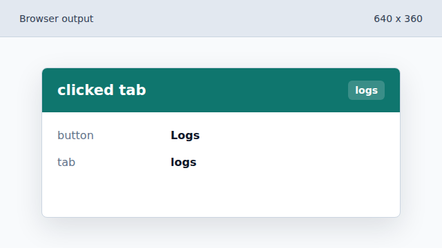 The clicked button carries the tab id in dataset.