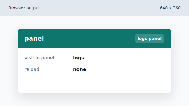 The visible panel follows the history state.