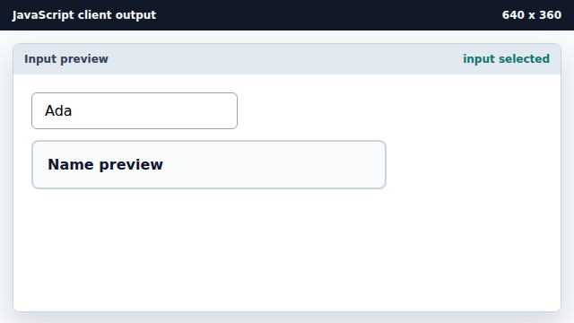 The input starts with Ada.