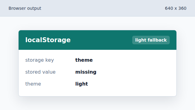 The page starts from storage, then falls back to light.