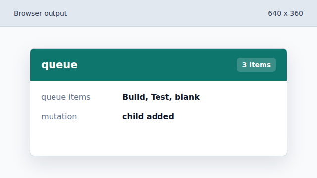 Adding a child triggers the mutation observer callback.