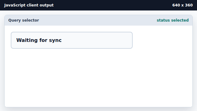 The waiting status panel is selected but unchanged.