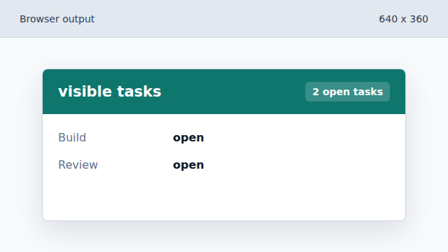 Only tasks matching the URL filter remain visible.