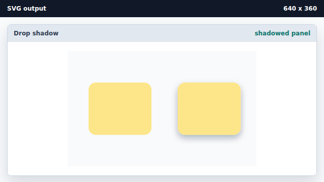 A second amber card on the right has a soft drop shadow beneath it.