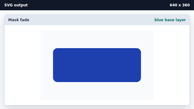 A blue rounded panel covers the middle of the viewport.