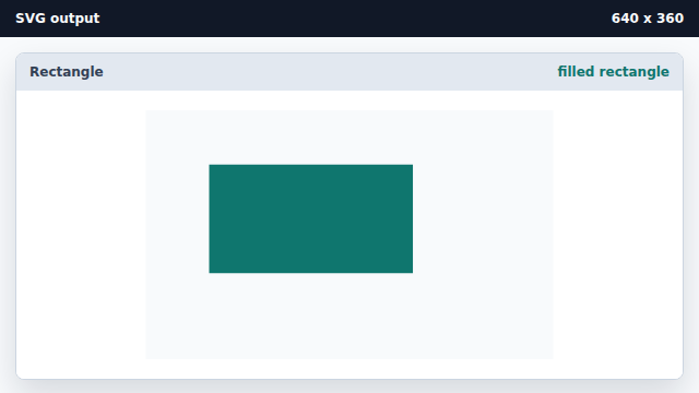 A teal rectangle appears in the viewport.