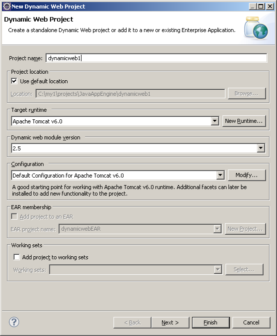 create tomcat servlet project